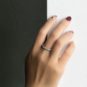 1.50 Carat Round Cut Moissanite Eternity Wedding Band Solid 14K White